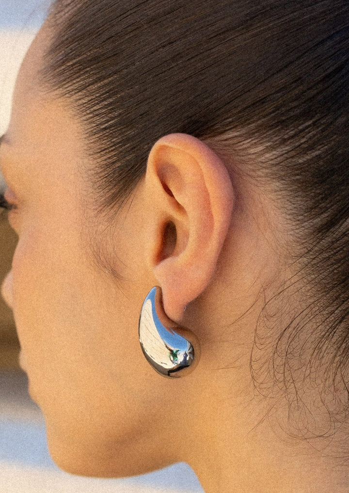 Abstract Teardrop Stud Earring