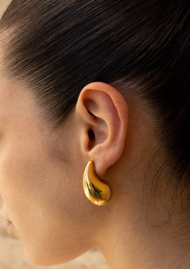 Abstract Teardrop Stud Earring