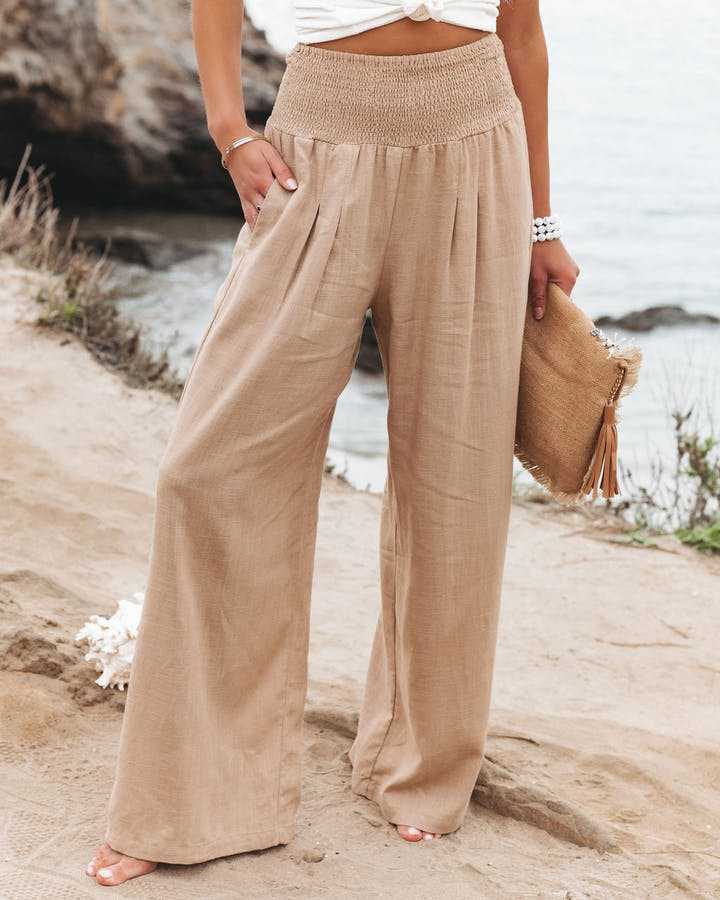 High-Waist Pull-On Pants